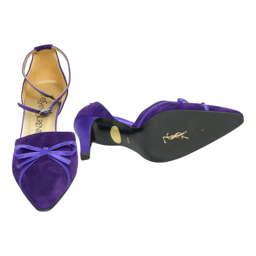 YVES SAINT LAURENT Pumps with Blue Ribbon