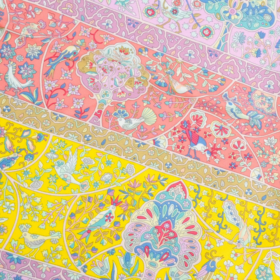 HERMES Carre 45 In the Land of Blooming Birds Scarf