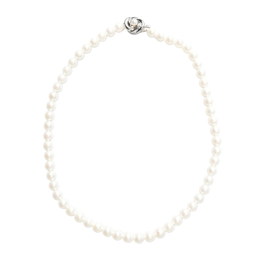 TASAKI set SV/K14WG (Main stone: Necklace 6.9-7.3mm/Earring 7.5mm) 37g Necklace