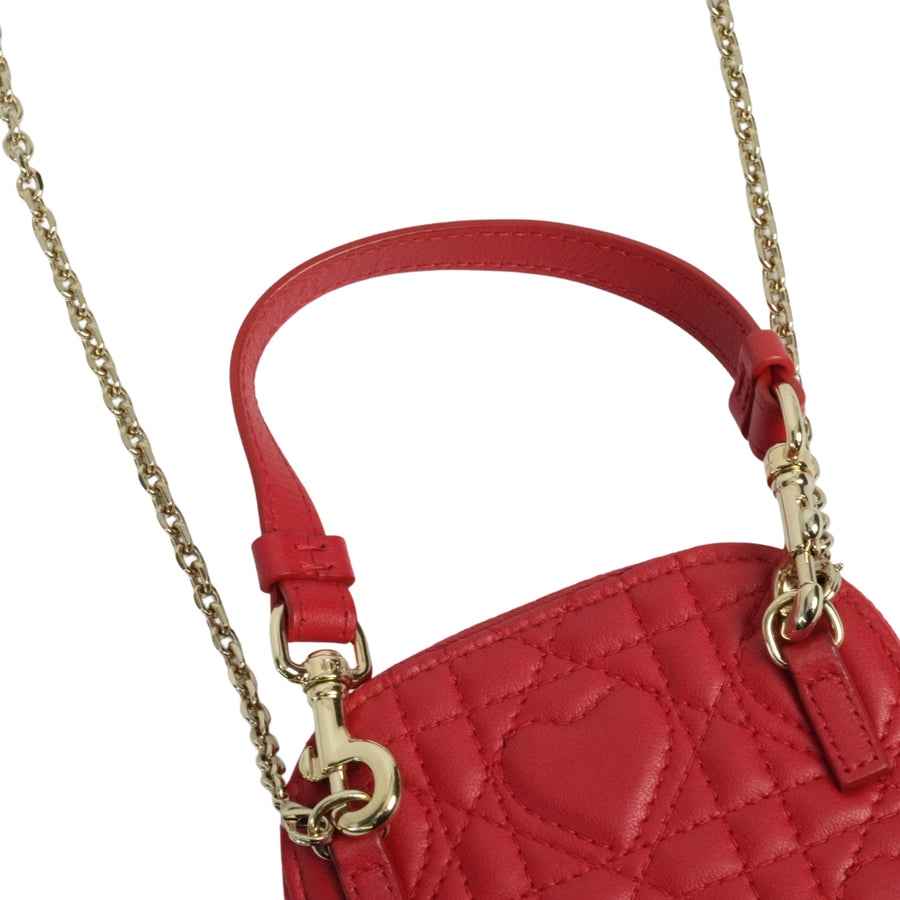 CHRISTIAN DIOR Lady Dior Call'in Dior Phone Holder / Shoulder Bag