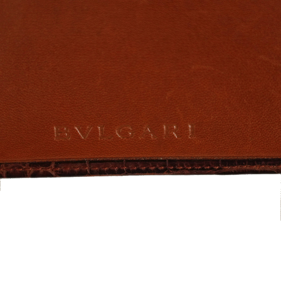 BVLGARI Crocodile Bi-Fold Wallet