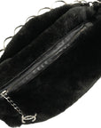 CHANEL 2002–2003 Fur Coco Mark Chain Shoulder Bag