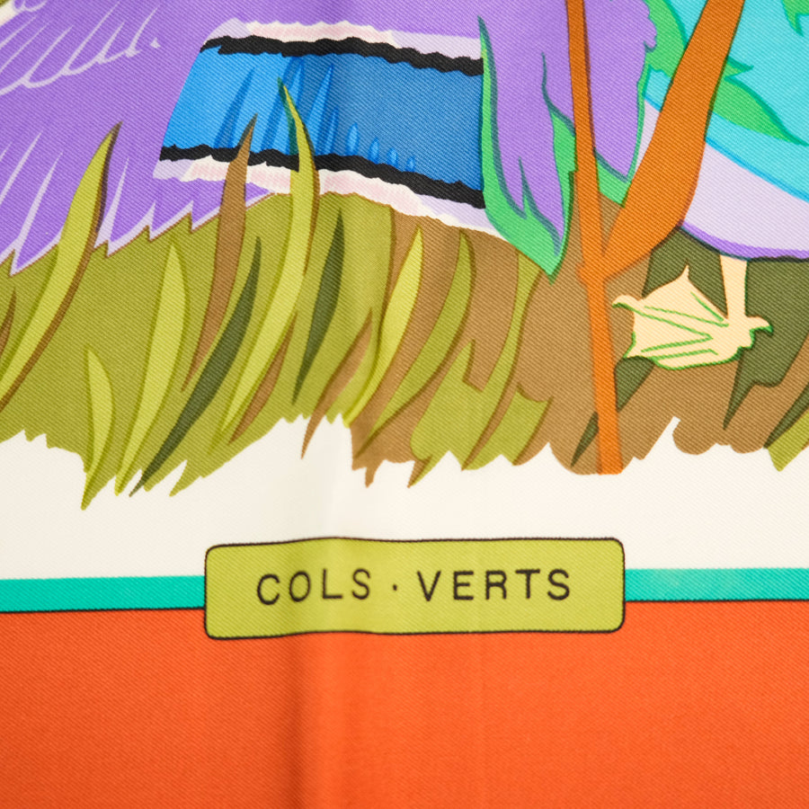 HERMES Carre 90 “Cols Verts” Mallard Scarf