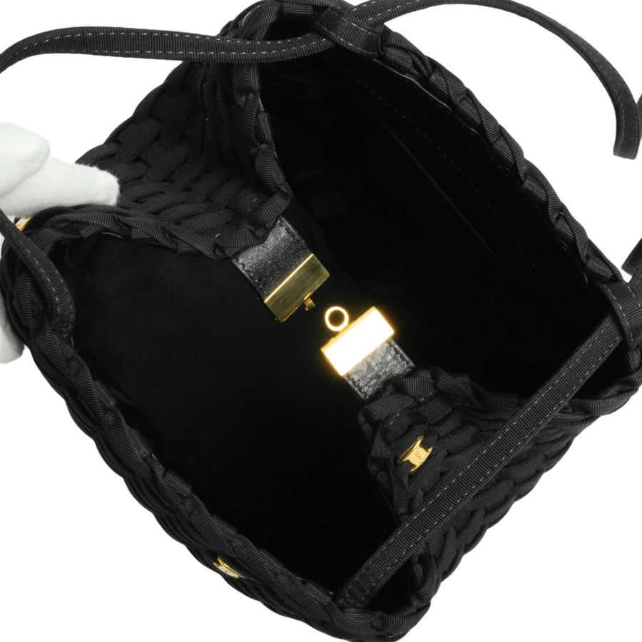 SALVATORE FERRAGAMO Vara Fabric Backpack/Shoulder Bag