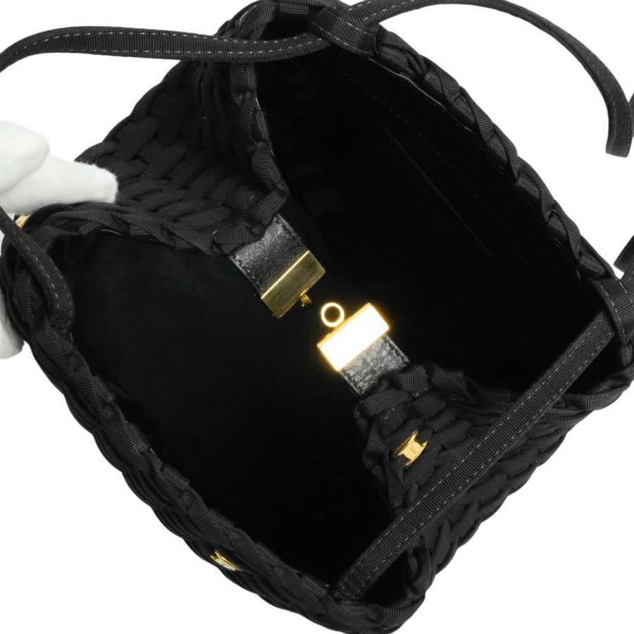 SALVATORE FERRAGAMO Vara Fabric Backpack/Shoulder Bag