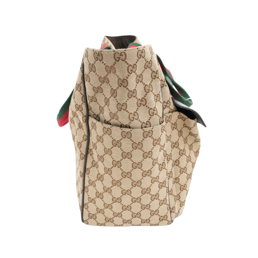GUCCI  GG Canvas Sherry Line 161836 Tote Bag/Handbag