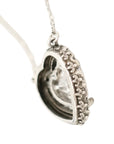 Vintage-Style Heart Rhinestone Necklace