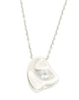 TIFFANY & CO. Curved Heart Necklace in Sterling Silver SV925