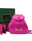 GUCCI Satin Mini Rucksack With Clasp Closure Backpack/Shoulder Bag
