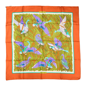 HERMES Carre 90 “Cols Verts” Mallard Scarf