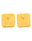 VERSACE Square Rhinestone Earrings