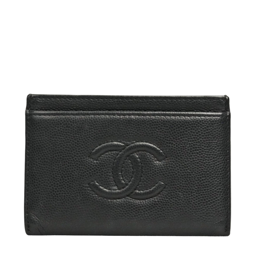 CHANEL Cocomark Caviar Skin Card Case