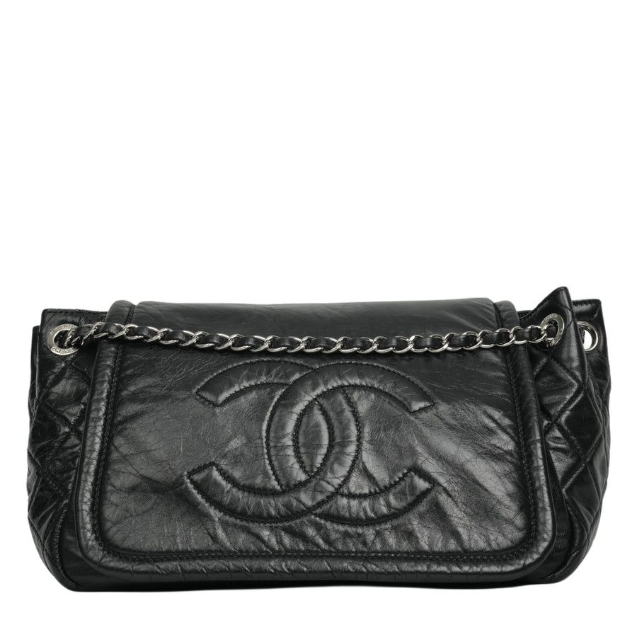 CHANEL 2009-2010 Matelassé Coco Mark Lambskin Shoulder Bag