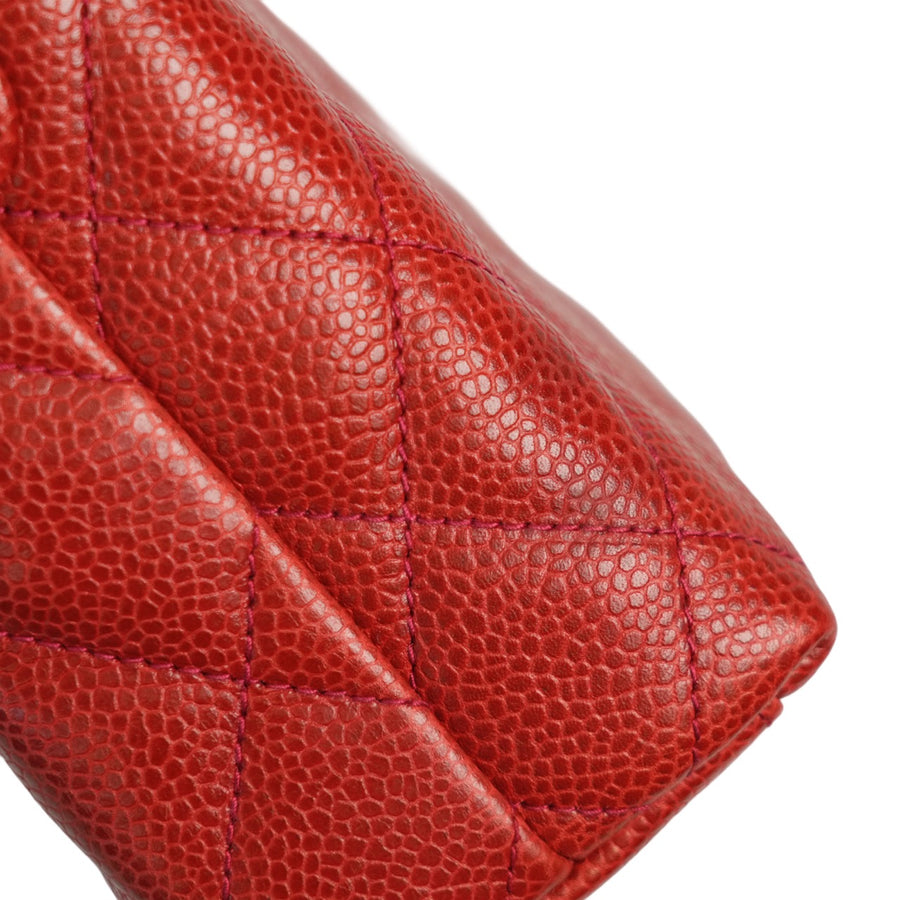 CHANEL 1991–1994 Matelassé Coco Mark Caviar Skin Shoulder Bag