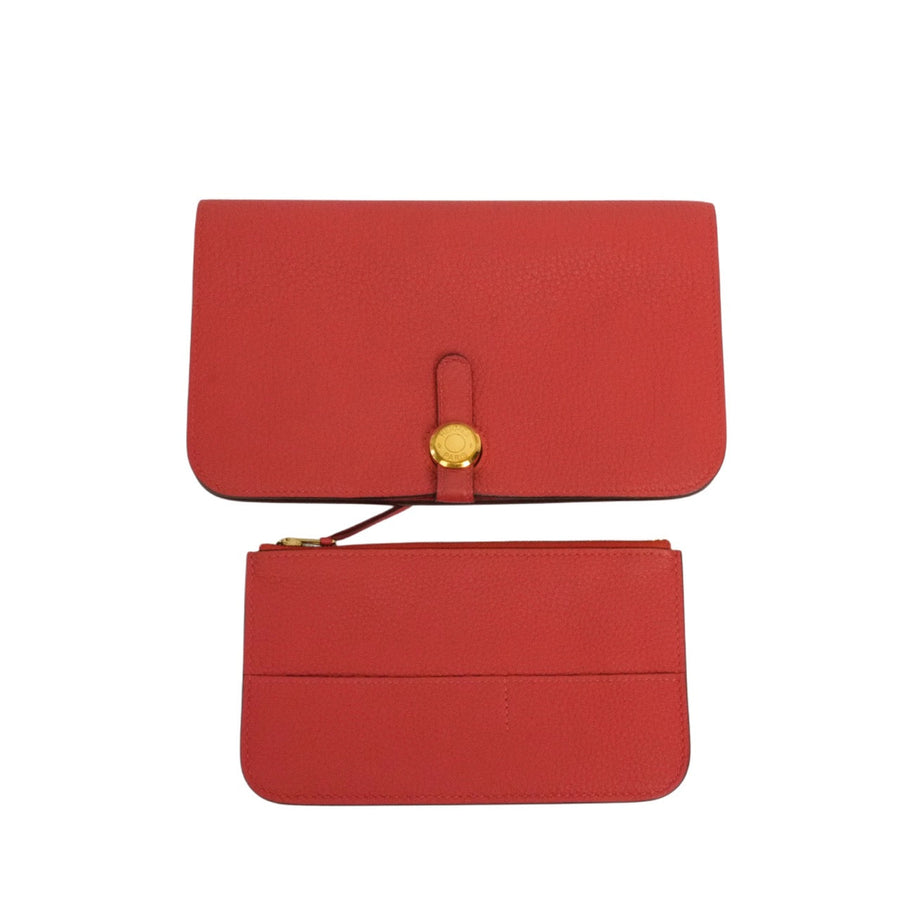 HERMES Dogon GM Taurillon Clemence Wallet