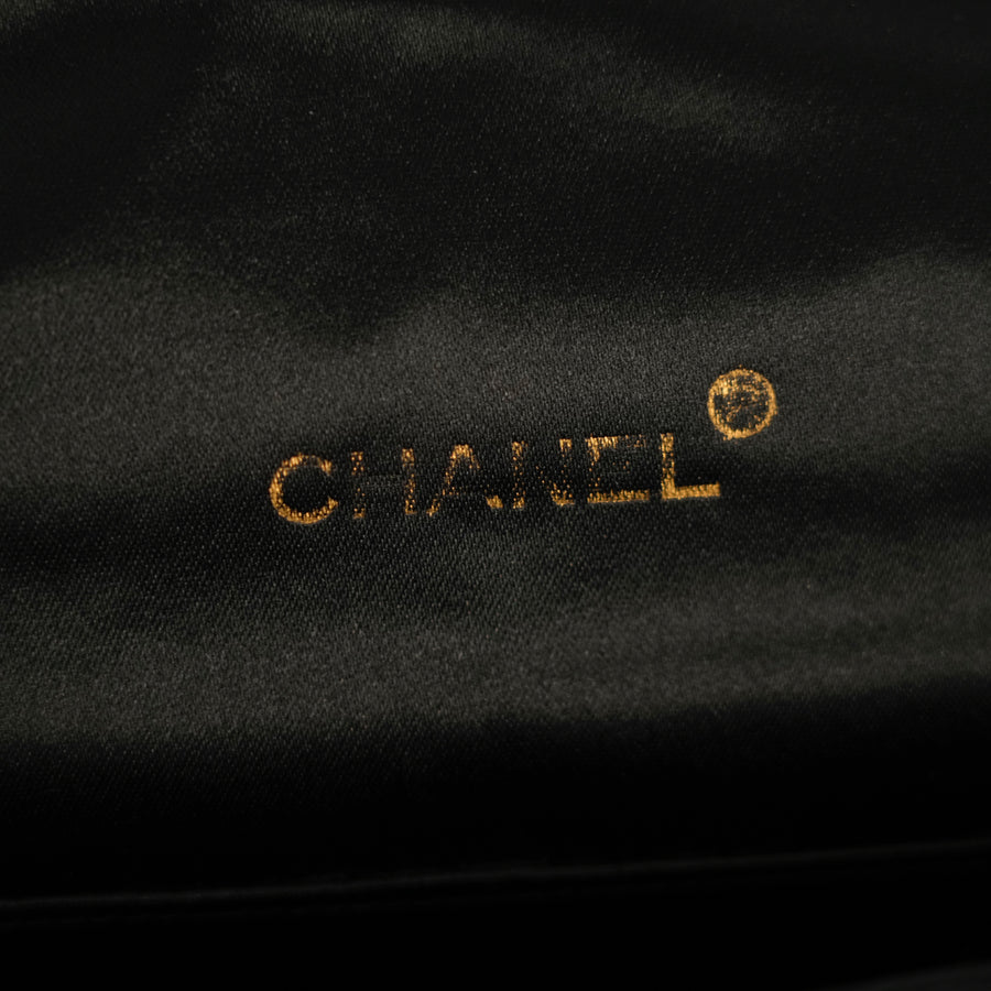 CHANEL 1986–1988 Matelassé Rhinestone Coco Mark Chain Shoulder Bag