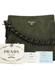 PRADA Nylon Plaited Chain Tote Bag