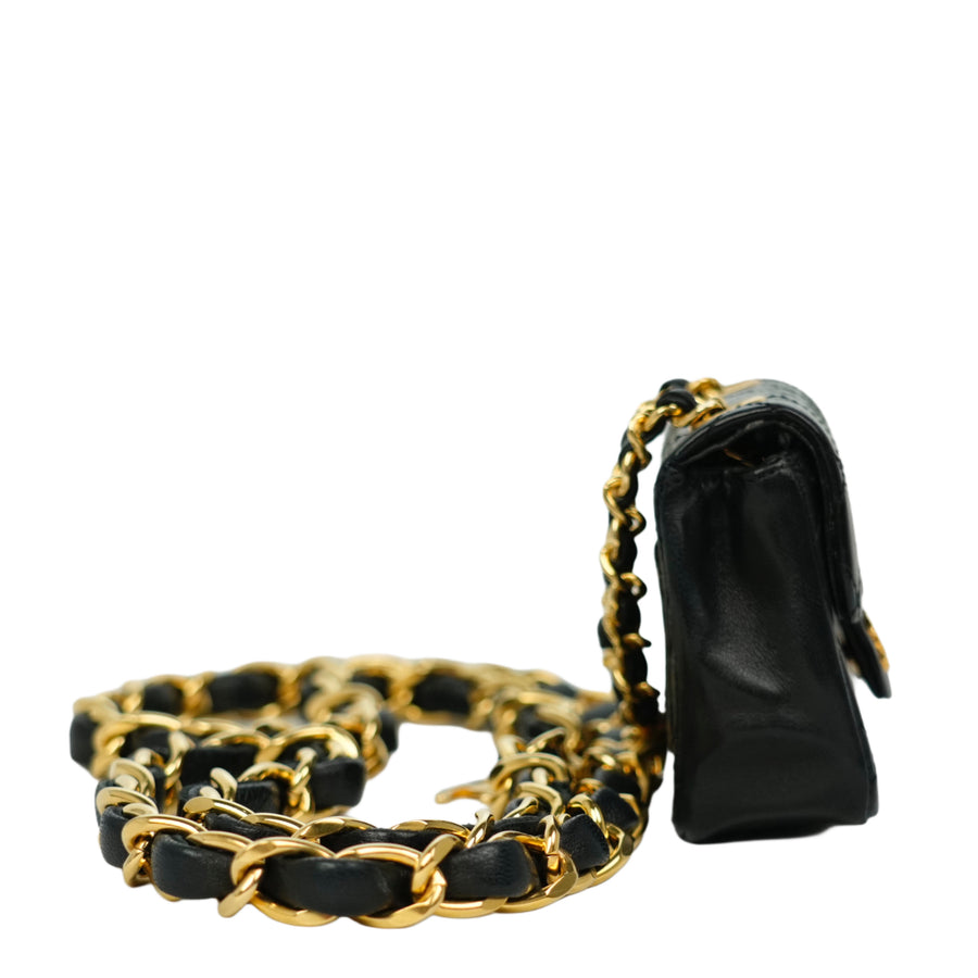 CHANEL Mini Mini Matelassé Lambskin Belt Bag