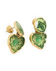 Vintage-Style Heart Alphabet Earrings(Gold-Plated Brass)