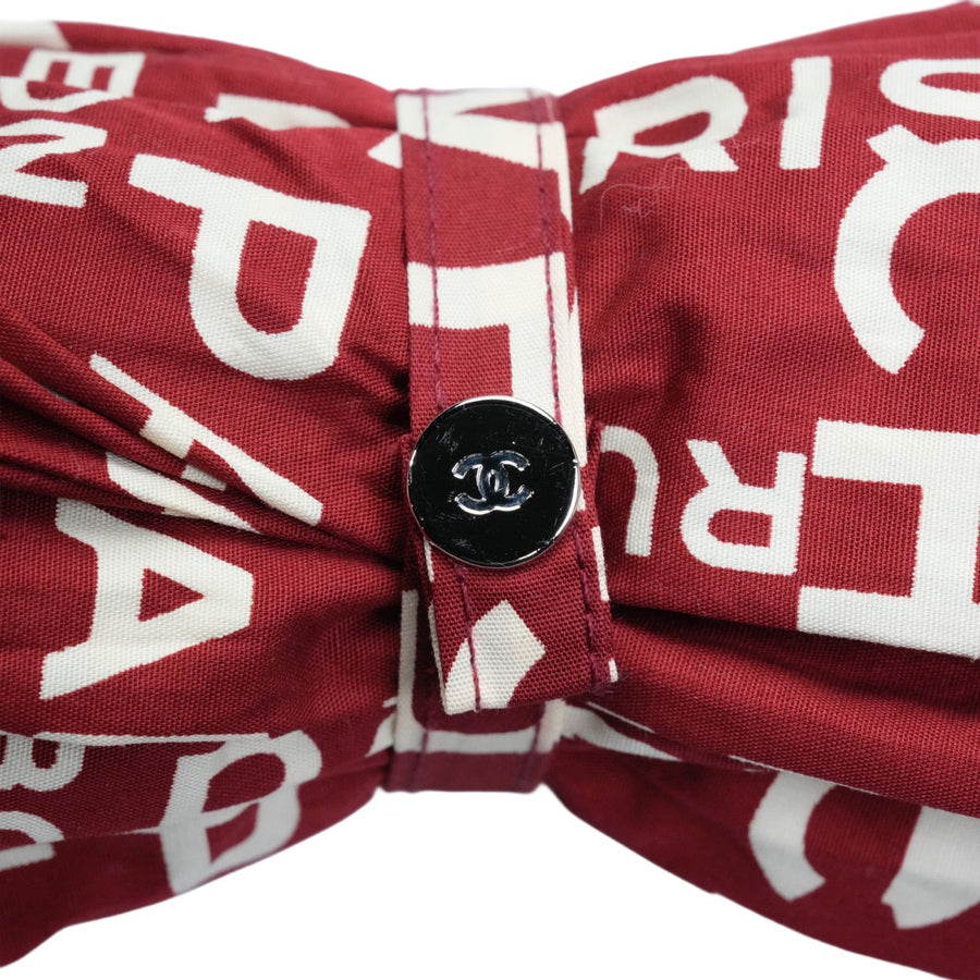 CHANEL Folding Umbrella Nylon Bordeaux OTHER ACCESSORY