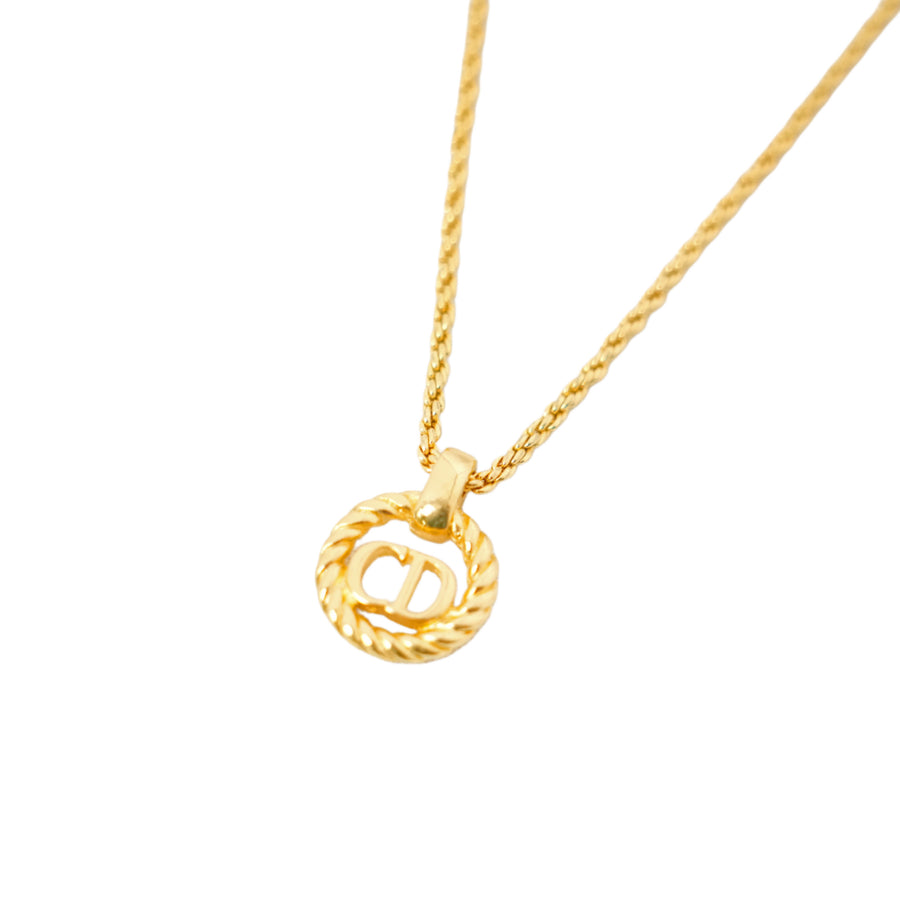 CHRISTIAN DIOR CD Logo Necklace