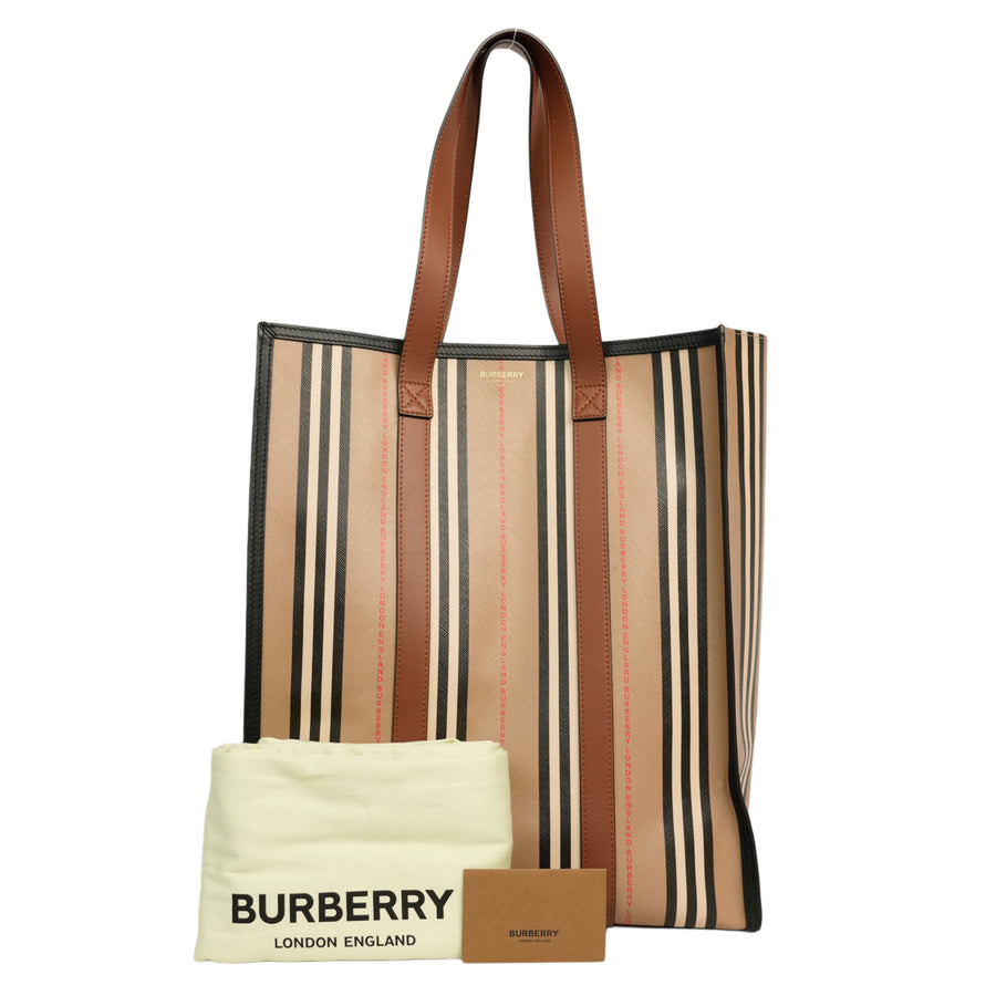 BURBERRY Stripe Tote Bag