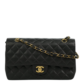 CHANEL 2004-2005 Matelassé 25W Chain Shoulder Bag in Caviar Skin