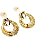 Vintage-Style Enamel Rhinestone Earrings