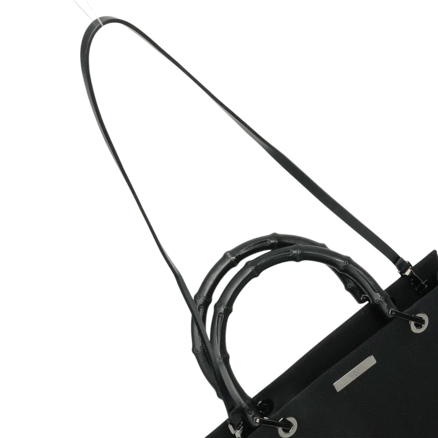GUCCI Bamboo Nylon Canvas Tote Bag / Handbag 2Way