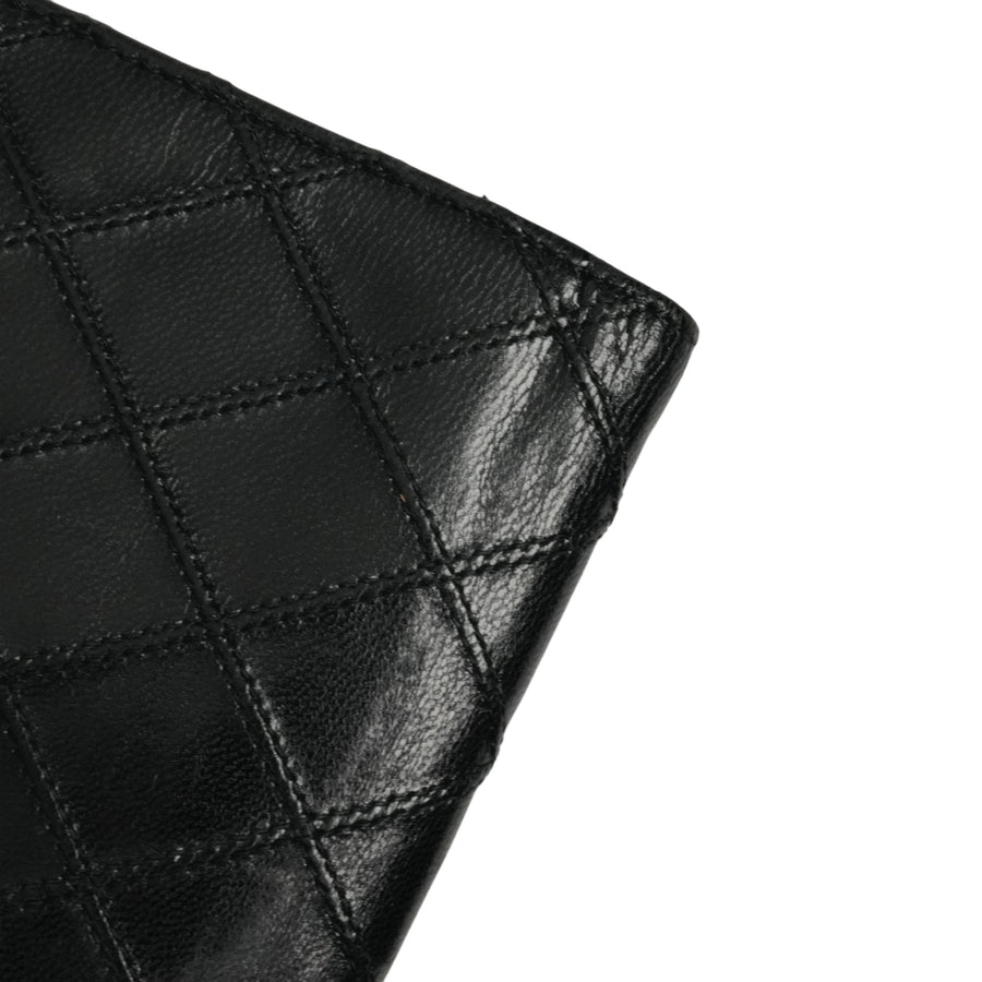 CHANEL 2009–2010 Matelassé Coco Mark Bi-Fold Long Wallet