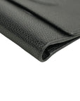 CHANEL Caviar Skin Coco Mark Trifold Wallet