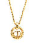 CHRISTIAN DIOR CD Logo Necklace