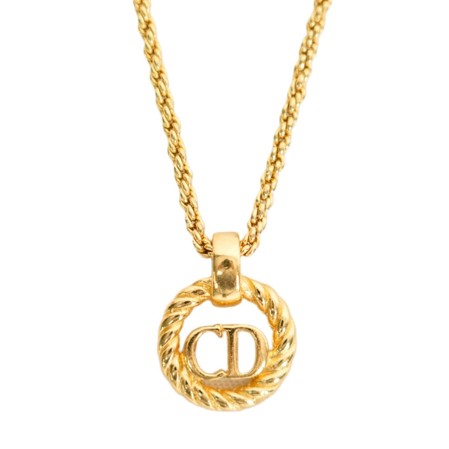 CHRISTIAN DIOR CD Logo Necklace