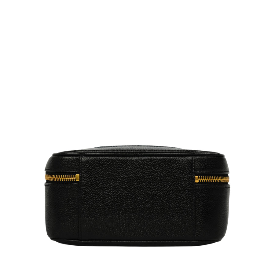 CHANEL 1996–1997 Caviar Leather Vanity Handbag / Shoulder Bag 2-Way