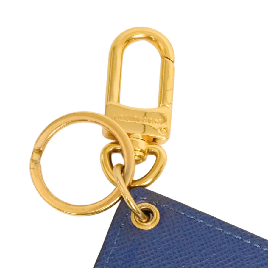 LOUIS VUITTON Damier Azur Porte-Clés Illustre Groom Key Holder M66943