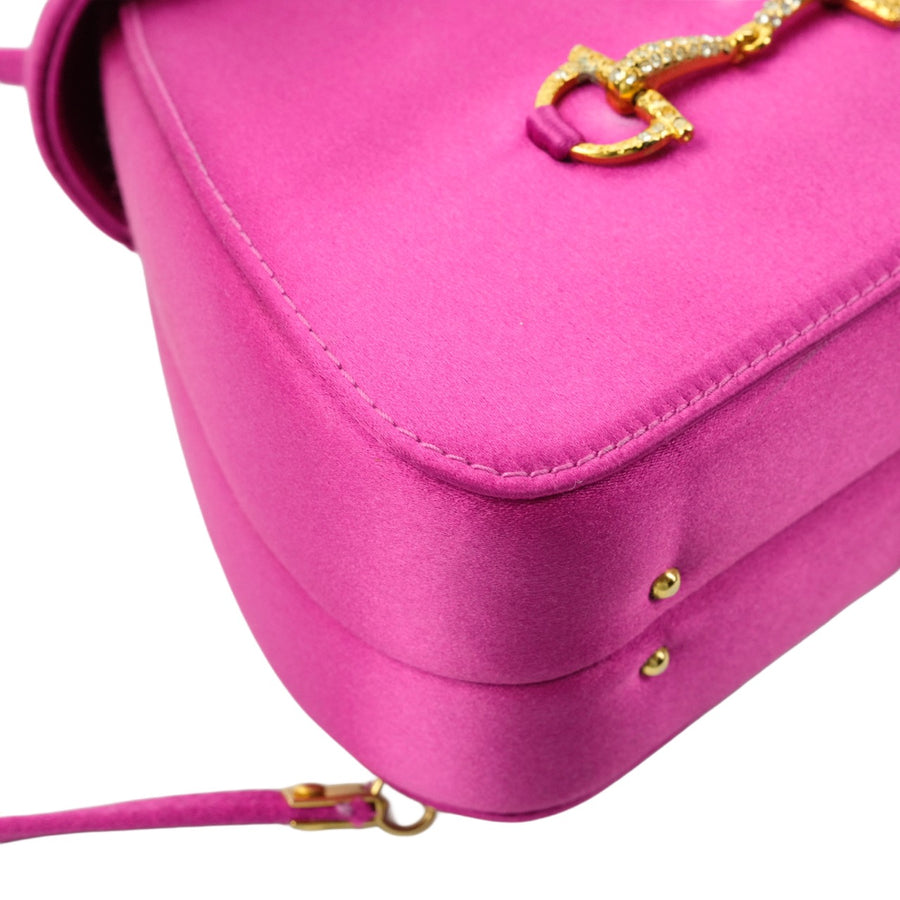 GUCCI Satin Mini Rucksack With Clasp Closure Backpack/Shoulder Bag