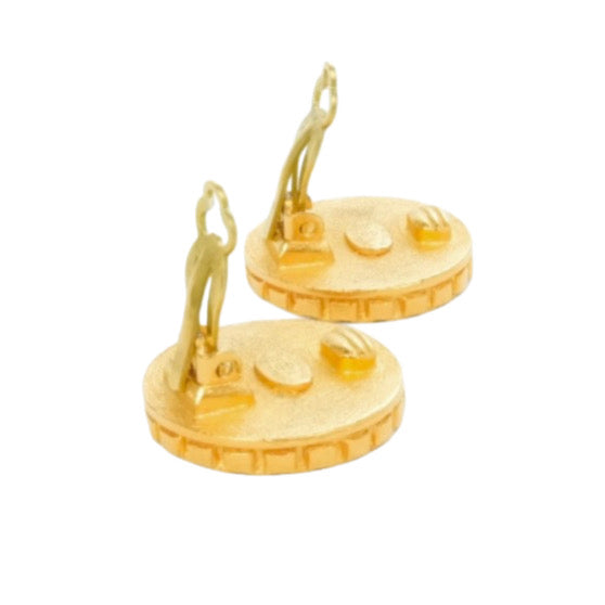 CHANEL Coin Motif Earrings