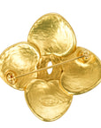 CHANEL Flower Motif Coco Mark Brooch