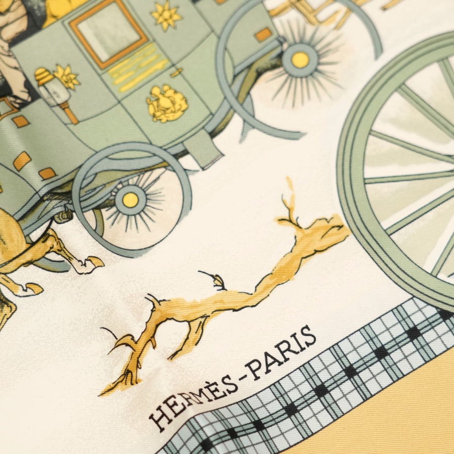 HERMES Carre 90 "Bull & Mouth" Mail Coach Silk Scarf