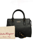 SALVATORE FERRAGAMO Gancini Handbag/Shoulder Bag 2-Way