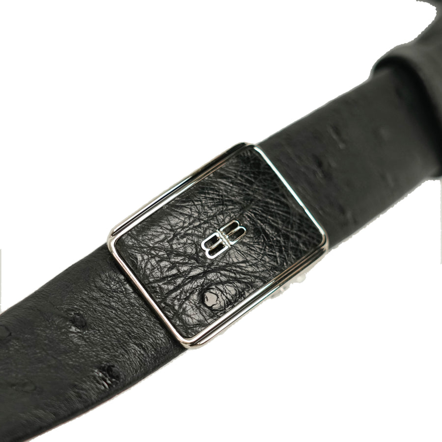BALENCIAGA Ostrich Leather Belt