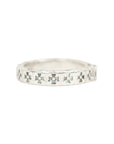 Vintage-Style Cross Motif Stone Open Ring