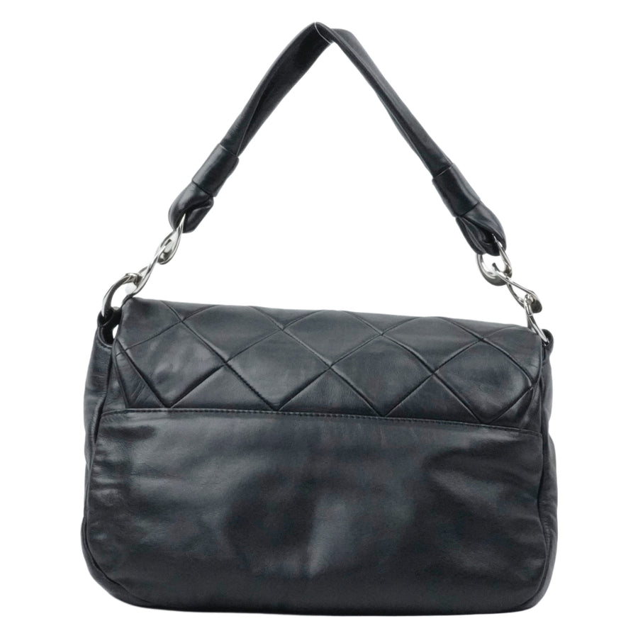 CHANEL 2006-2008 Coco Mark Matelassé Lambskin Shoulder Bag