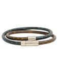 LOUIS VUITTON Monogram Eclipse Bracelet M6555E