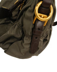 PRADA Nylon Leather Handbag / Shoulder Bag
