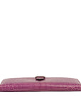 HERMES Bearn Saffre Crocodile Long Wallet