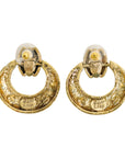 Vintage-Style Enamel Rhinestone Earrings