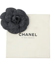 CHANEL Felt Camellia Brooch