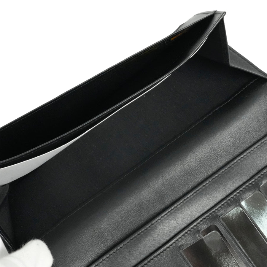 CHANEL 2009–2010 Matelassé Coco Mark Bi-Fold Long Wallet