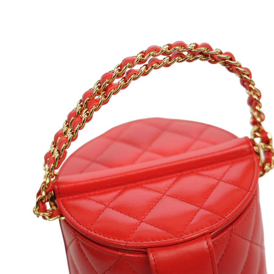 CHANEL Matelassé Lambskin Vanity Bag Handbag/Shoulder Bag
